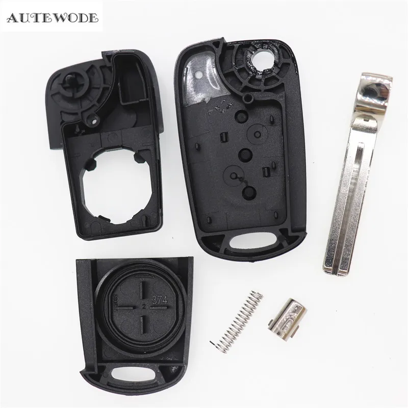 AUTEWODE 3 кнопки дистанционного флип ключа оболочки для Hyundai I20 I30 IX35 Avante Solaris KIA Rio K2 K5