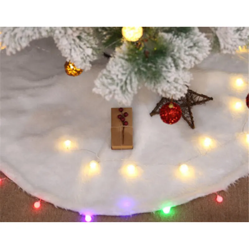 1 шт. белые юбки на рождественскую елку фартук украшение Рождество для дома ковер