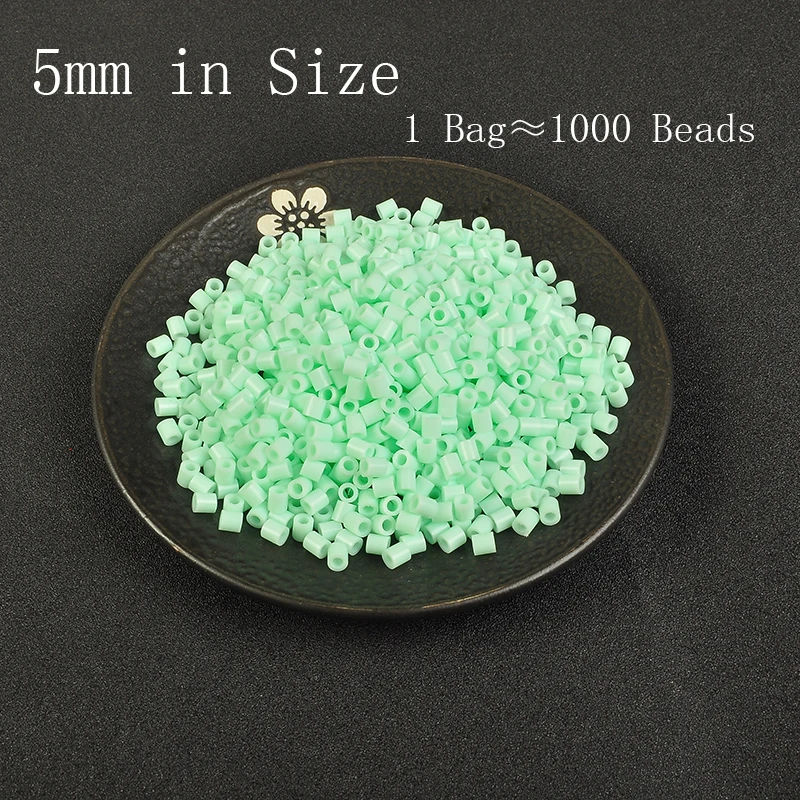 1000 Beads/Bag 5mm Perler Artkal Beads 37 Colors Available Material Bag DIY Cartoon Making Tube Colorful Beads Educational Toys