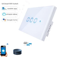 new ewelink app us type 3aisle wall light wifi switch touch control panel wifi remote control via smart phonework with alexa