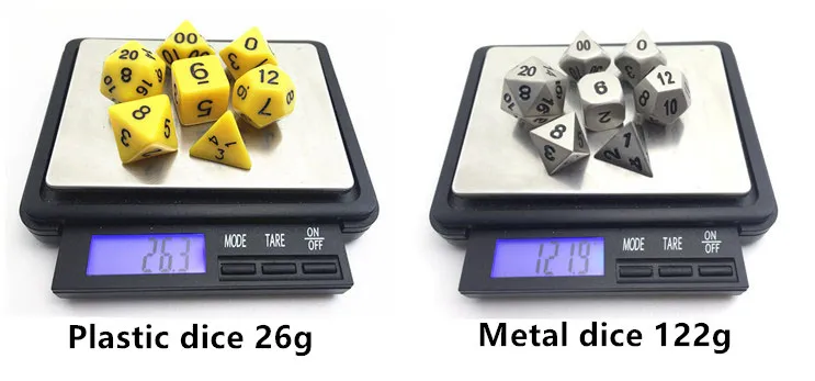Высокое качество горячие металлические кости набор d4 d6 d8 d10 d % d12 d20 настольные