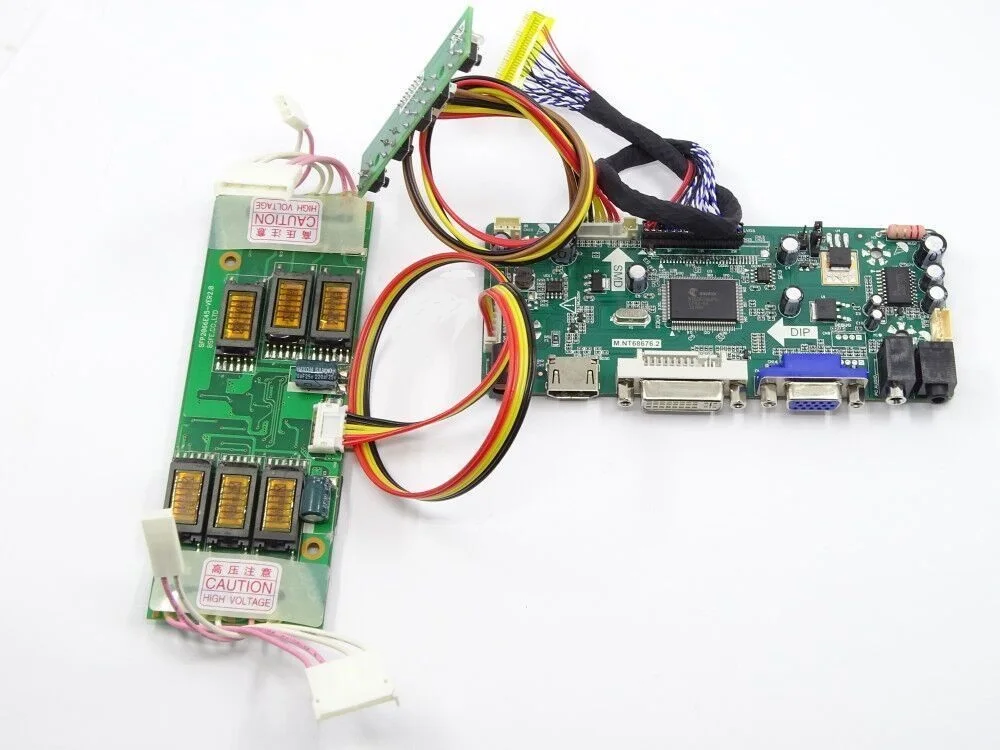 

HDMI-compatible LVD kit Controller board M.NT68676 VGA Audio 6 Lamps LCD For M201EW02 V0/V6 1680*1050 Screen Panel monitor 20.1"