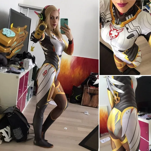 Карнавальный костюм Чудо-женщины Мерси два D.VA карнавальный на Хэллоуин |