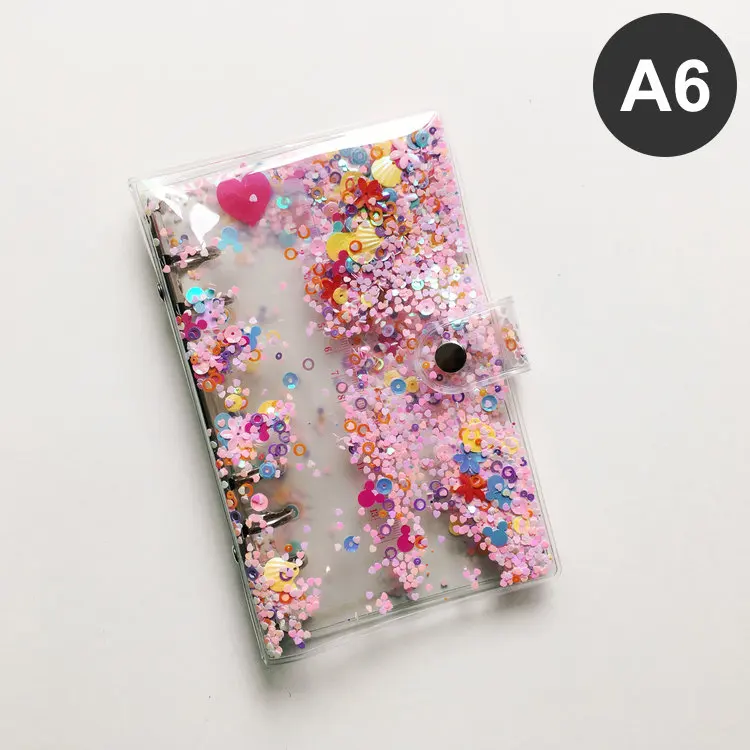 Ежедневник, ежедневник A5A6 kawaii, записная книжка, сделай сам,, канцелярские принадлежности, блестки, ПВХ покрытие, милая мечта