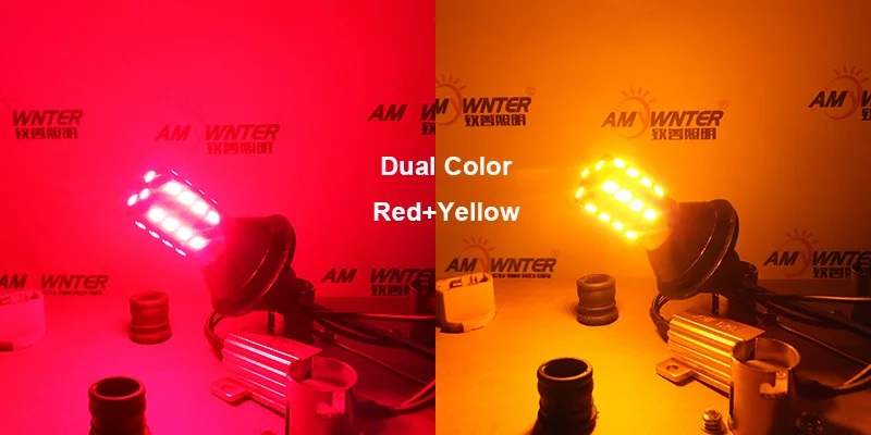 AMYWNTER двойной Цвет T10 12V T20 Габаритные огни 21 Вт DRL T15 Canbus led Сигнал поворота светильник s бег светильник s лампы светильник источник