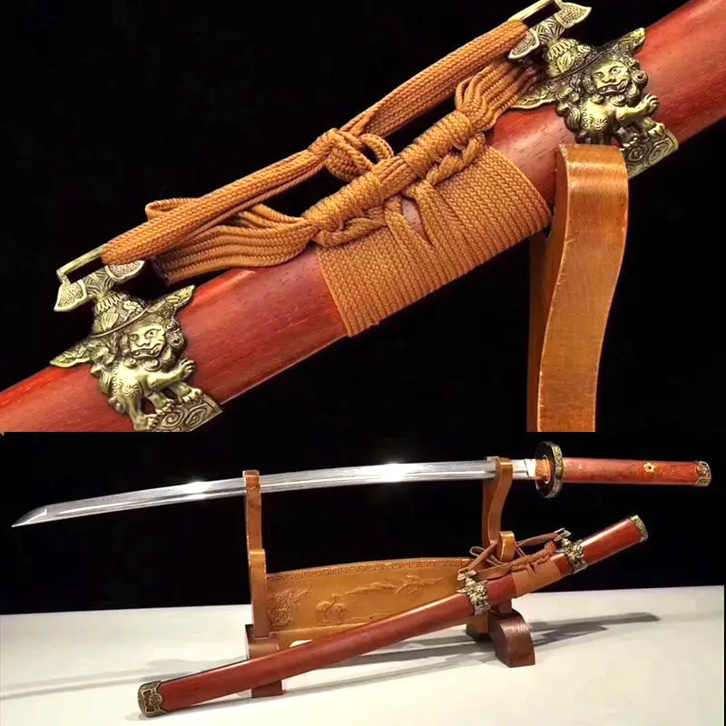 Высококачественный острый нож из красной древесины Saya японский меч самурая Katana