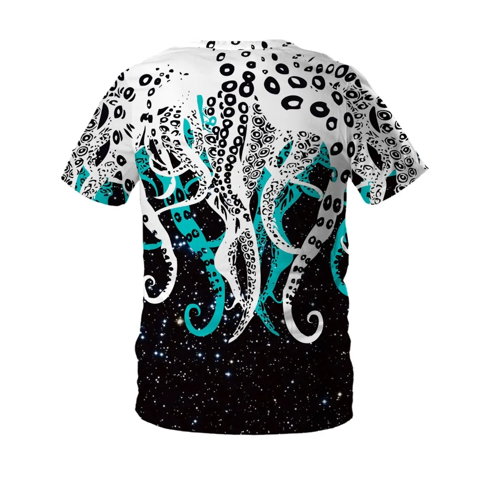 Осьминог футболка Косплэй костюм с капюшоном MS Мужская мода свободные большой