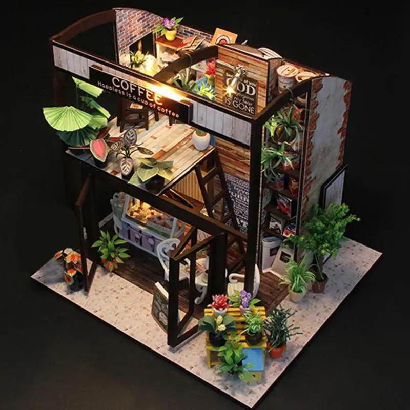 Кукольный дом мебель Diy Миниатюрный пылезащитный чехол 3D Деревянный Miniaturas кукольный домик ремесленные игрушки для детей подарки на день рождения
