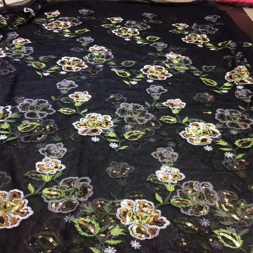 Latest Noble Dubai Lace Fabric With 2018 Heavy Embroidered Nigerian French Tulle For Wedding 1815-1 | Дом и сад