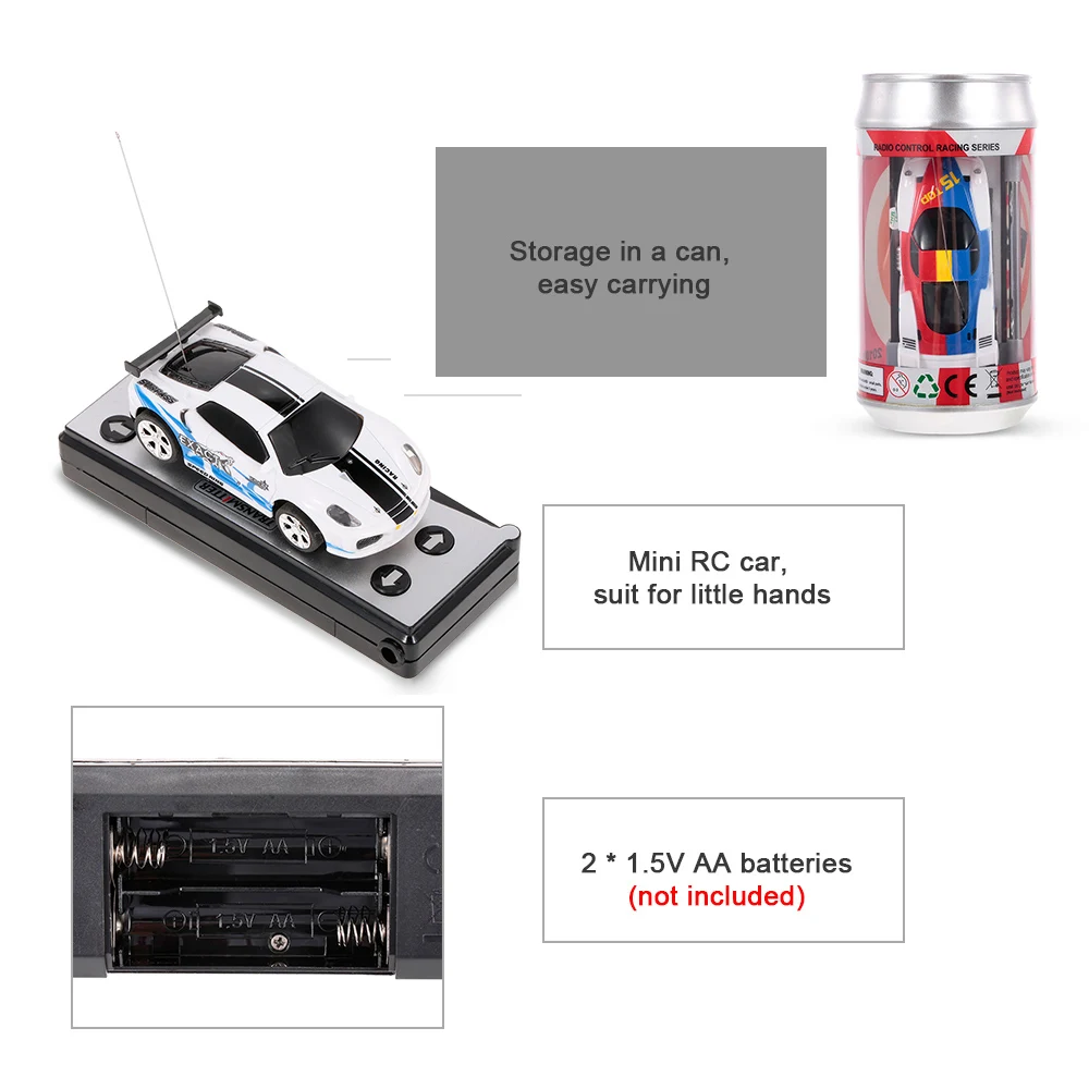 1:58 в банке кока колы Мини RC автомобиль Электрический автомобили машины на пульте