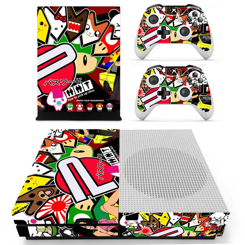 Граффити виниловая кожа наклеивающиеся Переводные картинки для детей xbox One S консоль с двумя беспроводными контроллерами кожи - Цвет: S-0773
