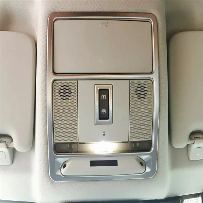 

WELKINRY car auto cover For Land rover Discovery Sport 2014 2015 2016 2017 ABS chrome car roof top reading lamp light frame trim