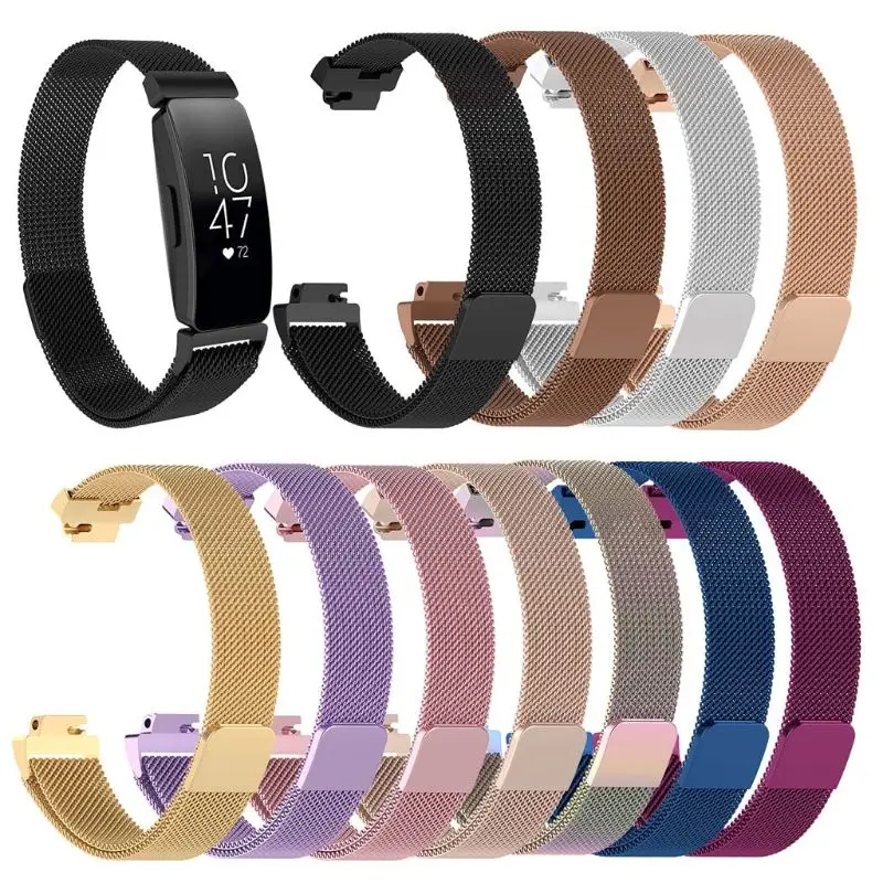 OOTDTY Магнитный сменный Браслет из нержавеющей стали для часов Fitbit Inspire / HR трекер