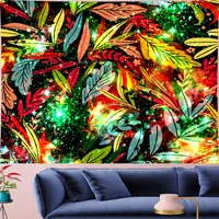 pastoralism flower tapestry wall hanging nordic style 3d leaf colorful fluorescence flower kid%e2%80%98s room wall tapestry home decor
