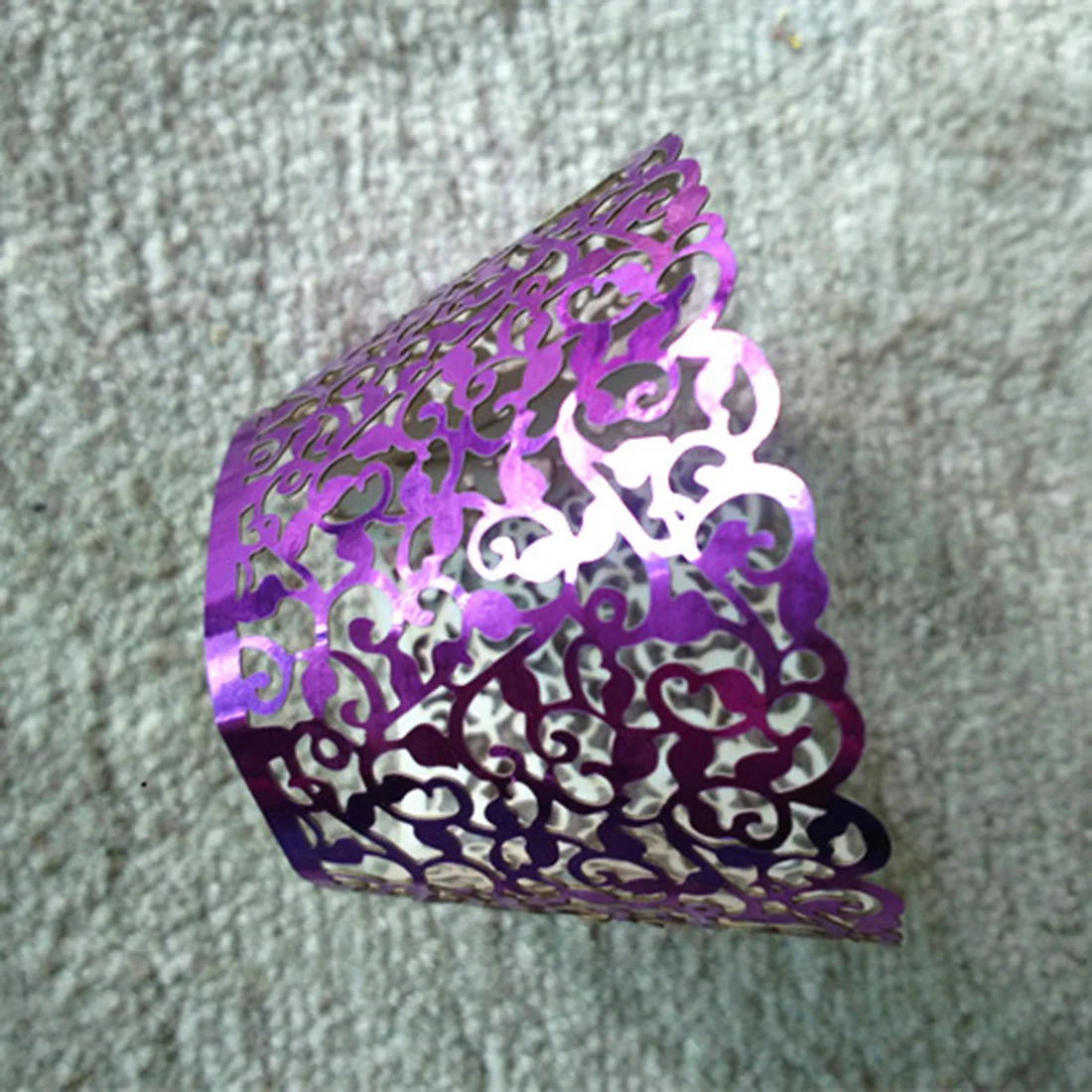 12 шт лазерная резка обертки для кекса Декор Свадьба День рождения украшение