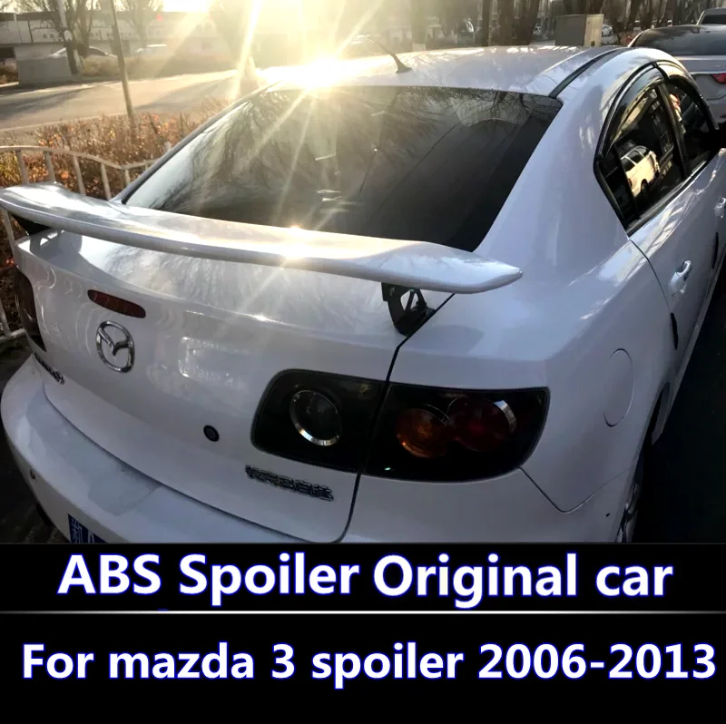 Для Mazda 3 2006 2007 2008 2009 2010 2011 2012 2013 спойлер высокого качества ABS Материал заднее крыло