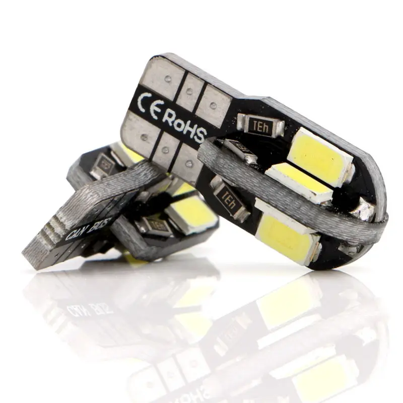 YM E-Bright 300PCS T10 Canbus W5W 194 168 5730 8 SMD Error Free Led License Plate Lights No Clearance Light bulbs on. -> YM E-Bright 300 шт. T10 Canbus W5W 194 168 5730 8 SMD Ошибка светодиодные фонари номерного знака без габаритного света включены.