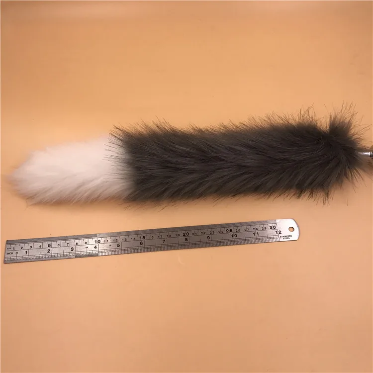 Gray And White Fox Tail Anal Plug Metal Toys Erotic Butt Sex Toy for Woman Men Sexy Adult Products | Красота и здоровье