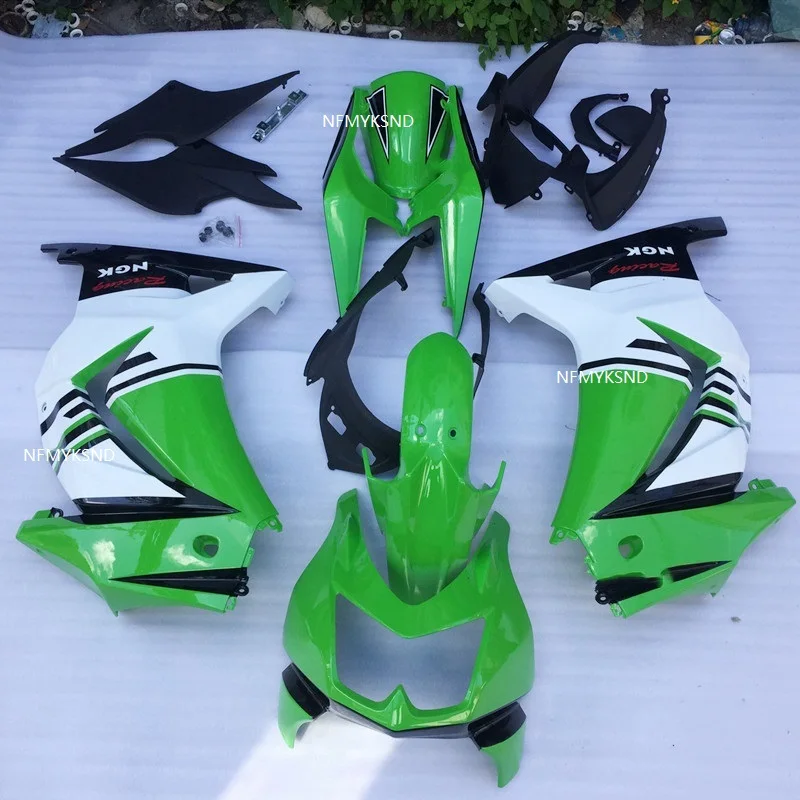 Зеленые Обтекатели для Kawasaki Ninja ZX250r 2008 2013 2014 литье под давлением EX250 08 14 белый