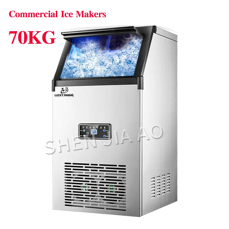 70KG Ice Production commercial ICE MAKER Electric Ice cube maker for tea shop/bar/large capacity ice making machine 110V/220V commercial ice crushers the new double knife ice crushers electric ice crushers hk a108