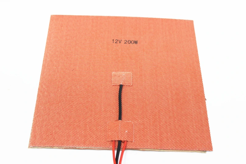3D принтер аксессуары силиконовой резины нагревательных пластин 200*200 12 В 200 Вт