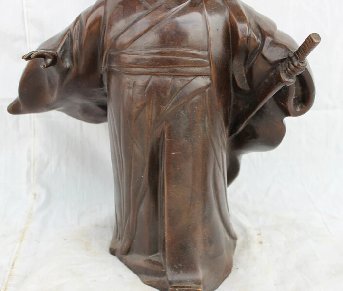 song voge gem S3108 11&quot Chinese Bronze Great Warrior Dynasty First Emperor of Qin Shi Huang Statue | Дом и сад