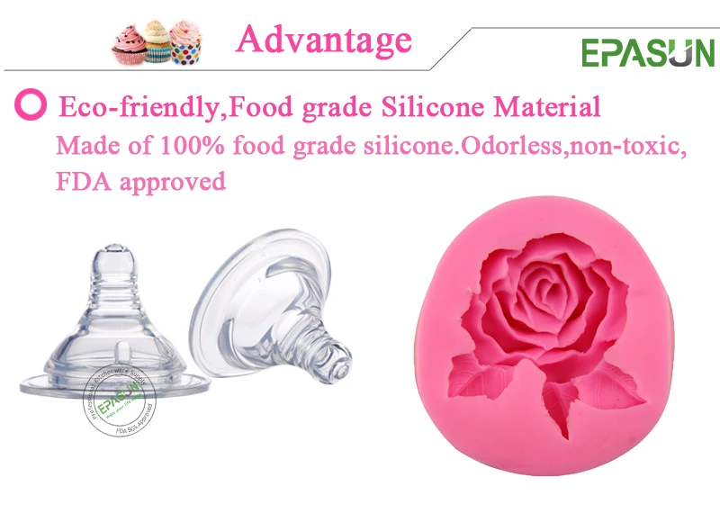 3d силиконовая форма для мыла в виде цветка большая розы помадки торта