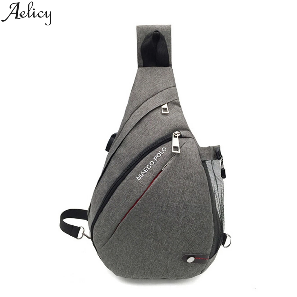 Aelicy Usb дизайн нейлоновая Мужская нагрудная сумка с одним ремешком на спине дорожная сумка через плечо повседневные сумки женские дизайнерские сумки высокого качества