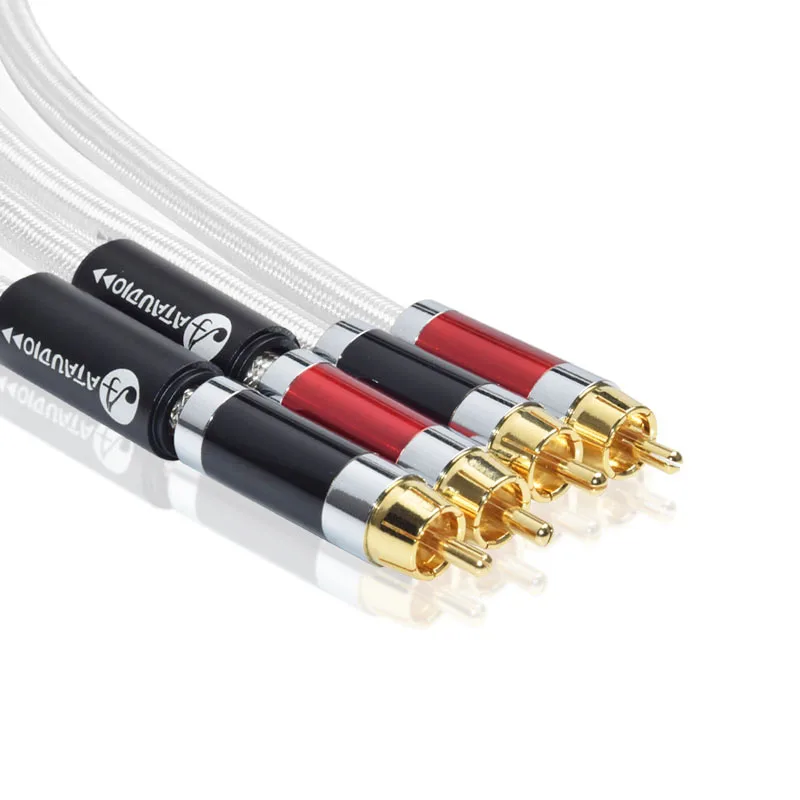 Аудиокабель ATAUDIO Hi Fi из меди и серебра RCA end 2RCA штекер штекер|Кабели VGA| |