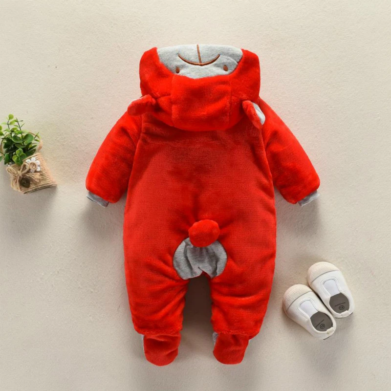 Baby Climbing Jumpsuit with Footies Cartoon Animal for Boy and Girl Ropa Clothes Newborn to 12 Month Bear Ear Clothing | Детская одежда