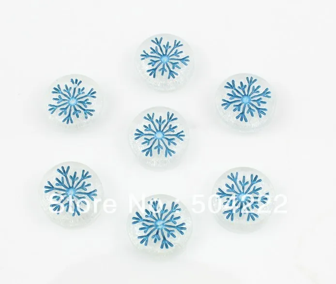 

250pcs Handmade resin shiny glitter Cabochons Flat Back Snow Snowflake Winter 16mm Art Charm Picture SZ0372a