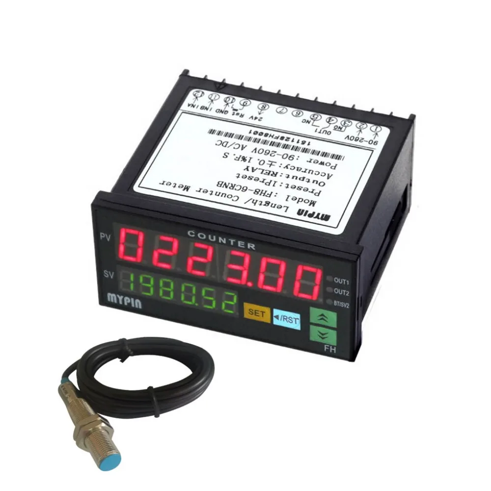 

Цифровой счетчик с Бесконтактным Переключателем NPN Mini, FH8-6CRNB, 6