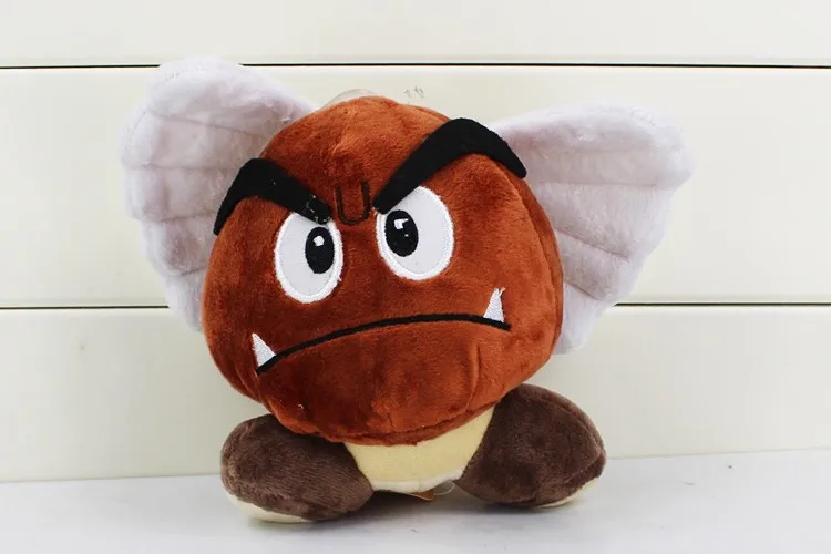 12 см Супер Марио Bros Goomba плюшевая игрушка улыбка изумленная с крылышками шапки Goomba мягкие куклы