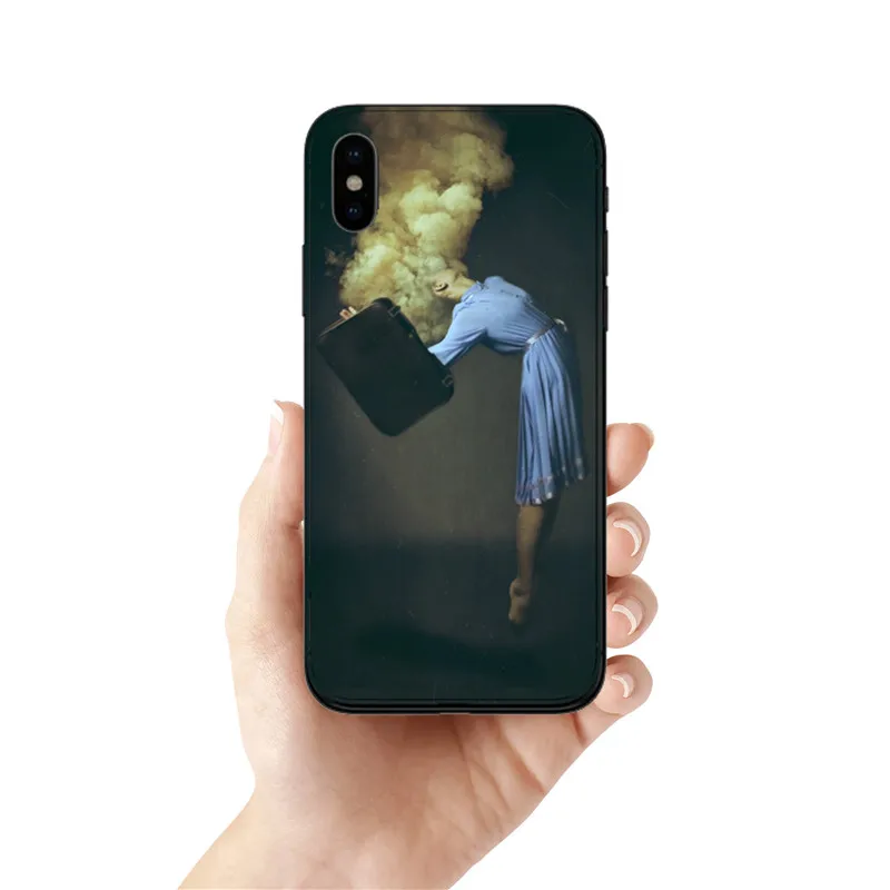 Moda Abstrato Arte Subaquática Menino &amp Casal caixa Do For o iphone 7 8 Plus 11 12Pro Mini capa Suave volta Funda Coque | Мобильные