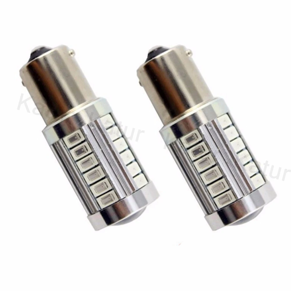 2 шт. Автомобильные светодиодные лампы 1156 BA15S P21W 33SMD 1157/BAY15D P21/5W T20 7443 7440 T25 3157 3156 P27 |