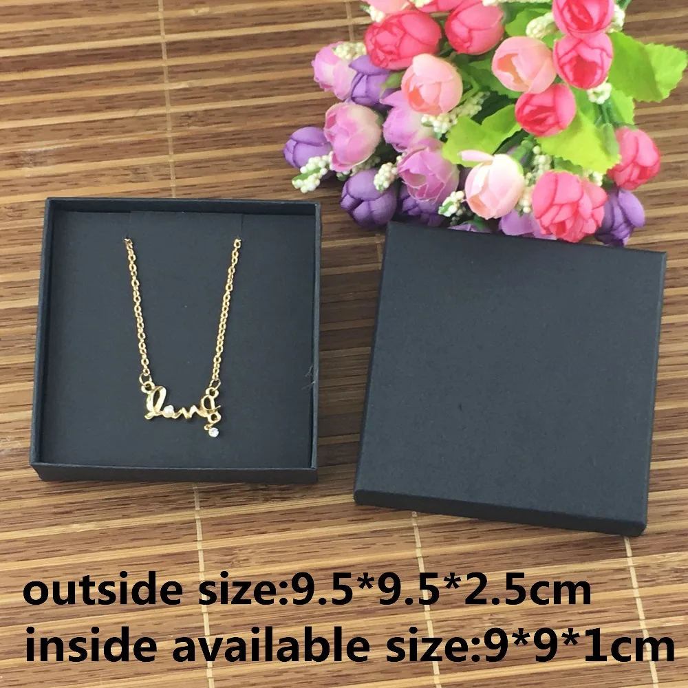 20pcs Black Jewelry display Boxes with Paper Bottom bracket Necklace Boxes&ampEarring Box and Accessory Packaging | Украшения и