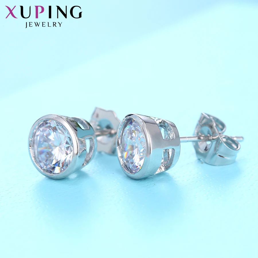 Xuping простые серьги с цветным синтезом CZ серьги женские ювелирные изделия Шарм подарок на День Благодарения 20046