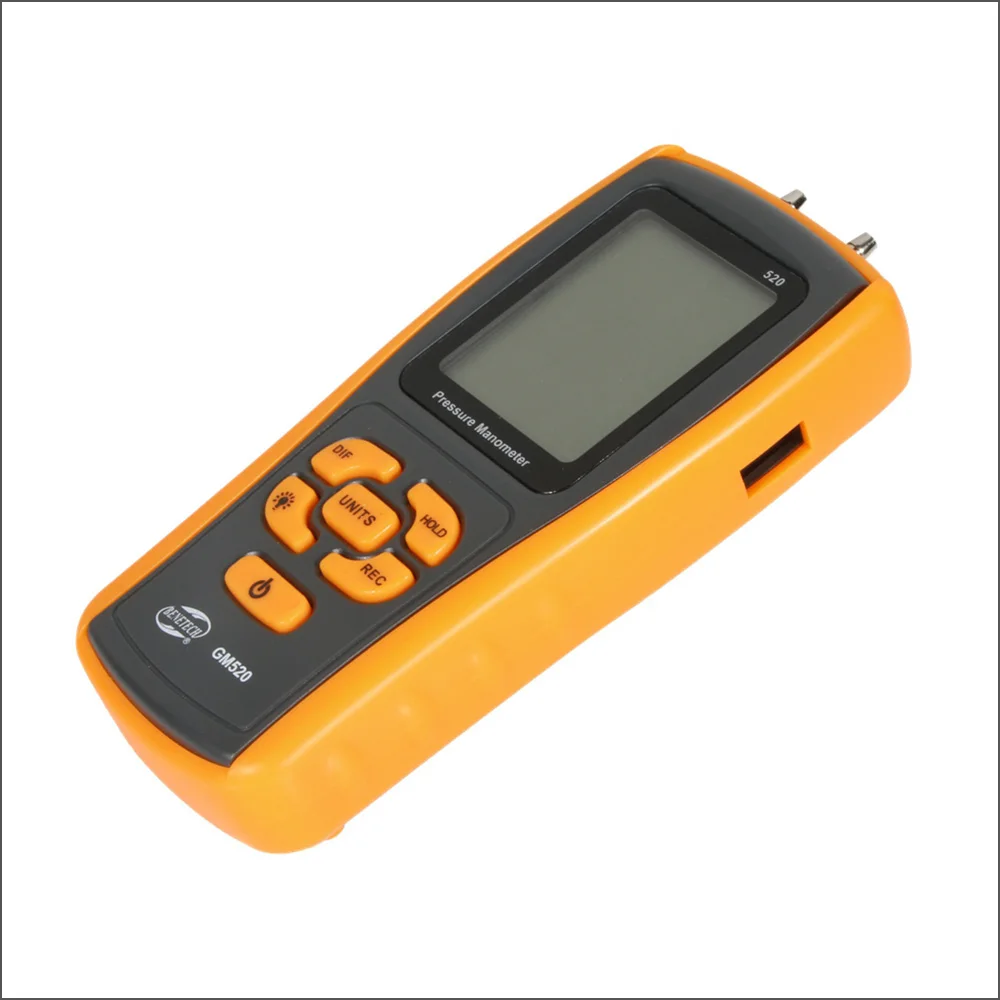 BENETECH Манометр Цифровой ручной тестер дифференциального давления в шинах USB GM520