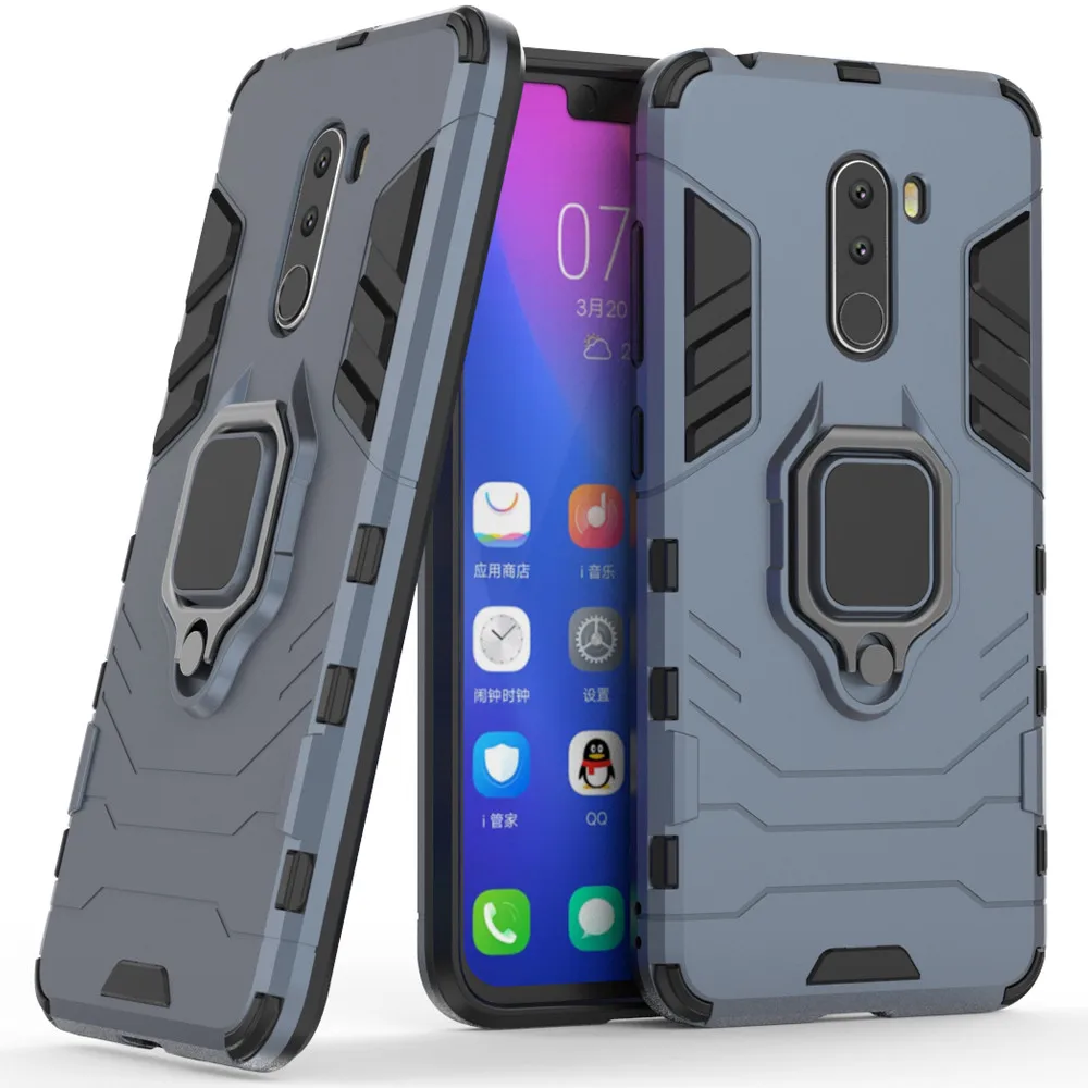 Магнитный автомобильный чехол с кольцом для пальца для Xiao mi 8 mi 9 SE 8SE 9SE A1 A2 Lite Pocophone F1 Play силиконовый защитный бампер