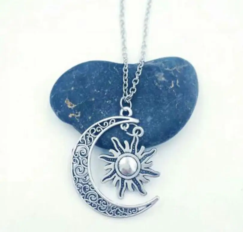 Подвеска в виде полумесяца/солнца для женщин и мужчин украшение вечерние НКИ