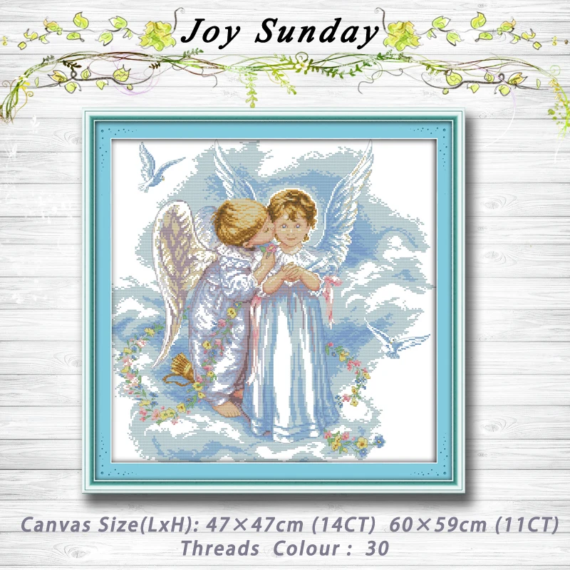 Комплекты детской вышивки крестиком Jesus and angel 14CT 11CT набор вышитых крестиков в