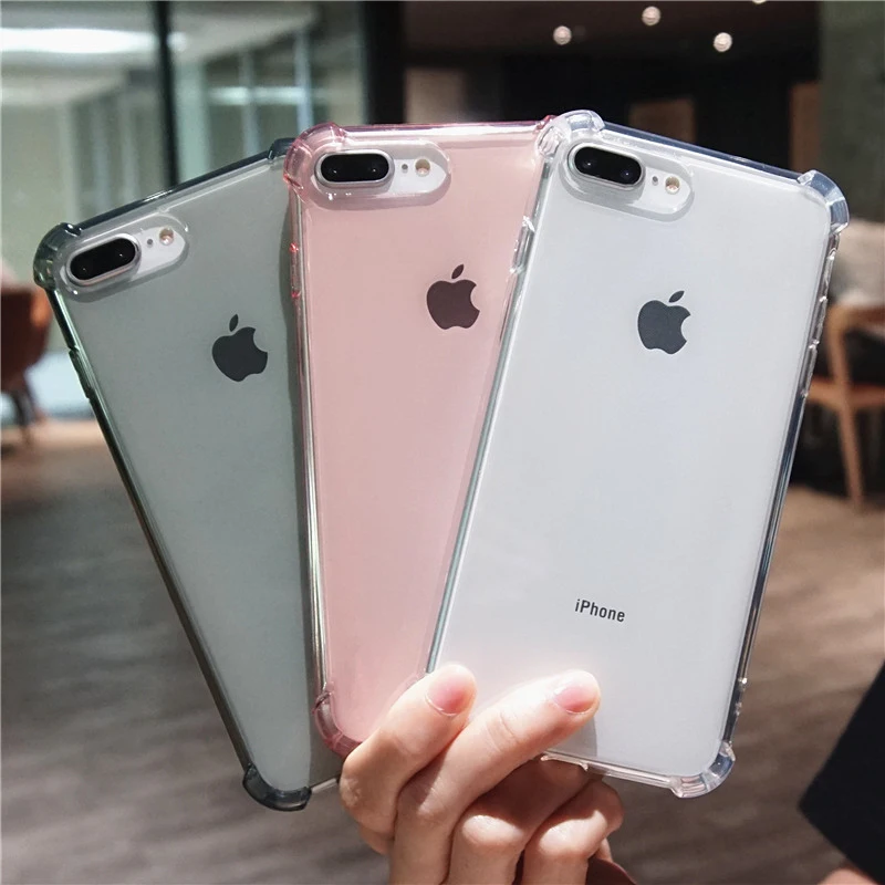 Красочный прозрачный силиконовый чехол из ТПУ для iphone 12 Pro Mini 6 6s 7 8 Plus X защитный