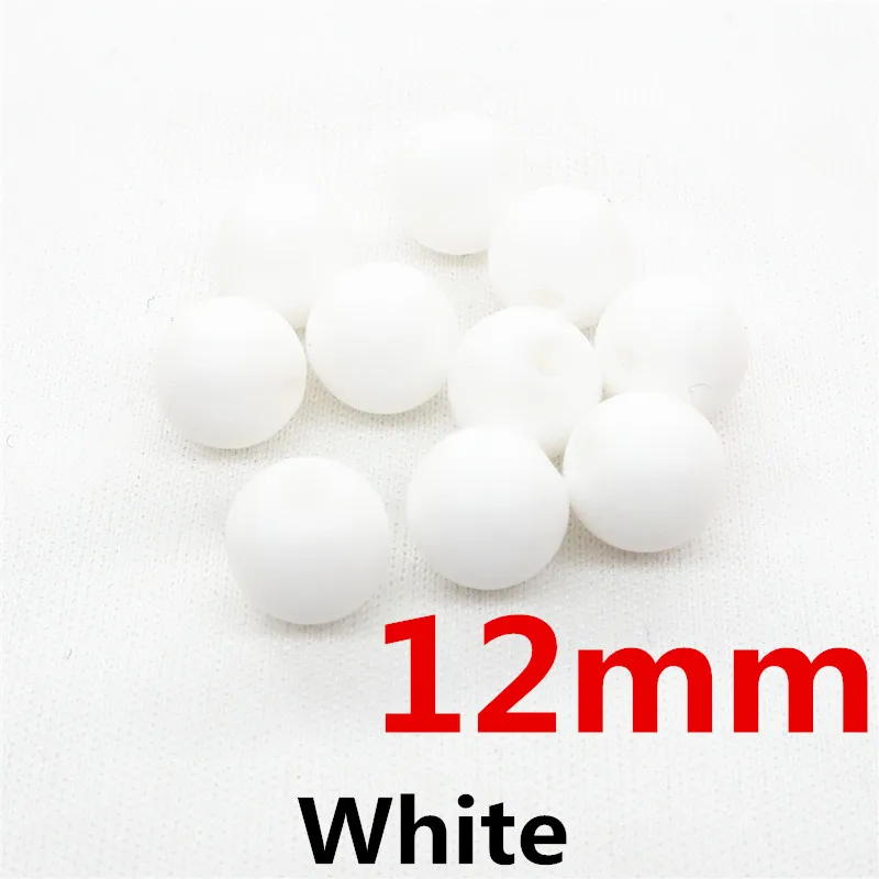 12mm Chenkai 100 шт 9 мм 12 мм 15 мм Силиконовые Бусины Сделай Сам Детские Прорезыватели кольцо для соски Монтессори сенсорные ювелирные изделия делая игрушечный бисер - Цвет: 12mm