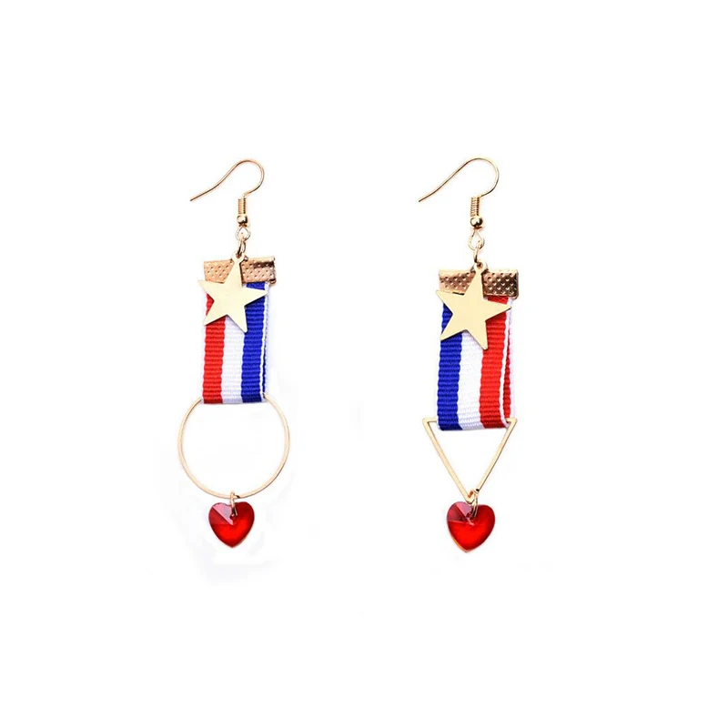 Новое поступление модные женские серьги капли лоскутный дизайн Полоска