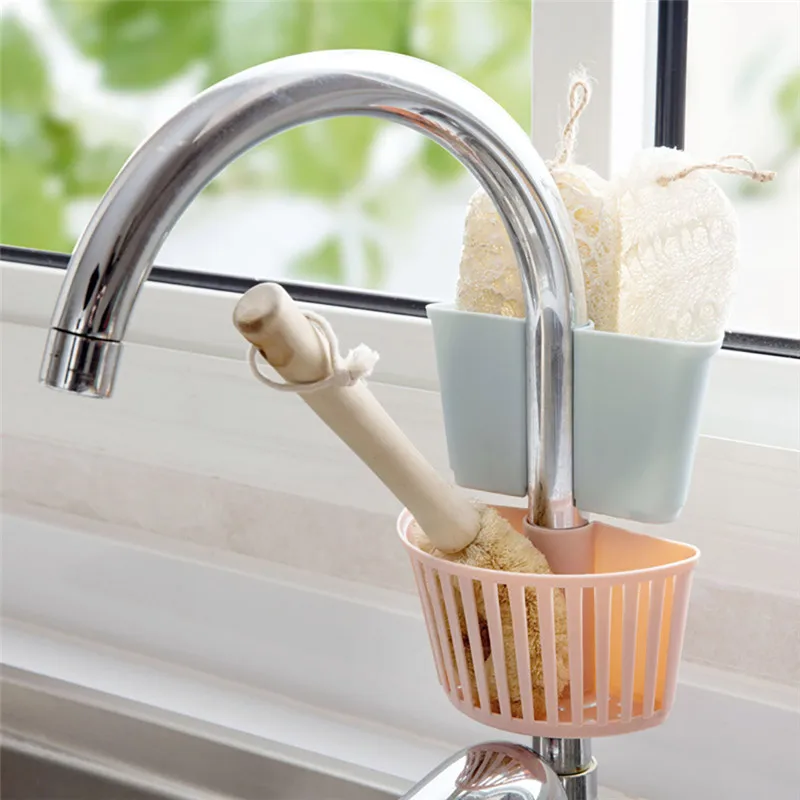 Малый мочалка раковина висит пластик кухня ванная комната гаджет хранения