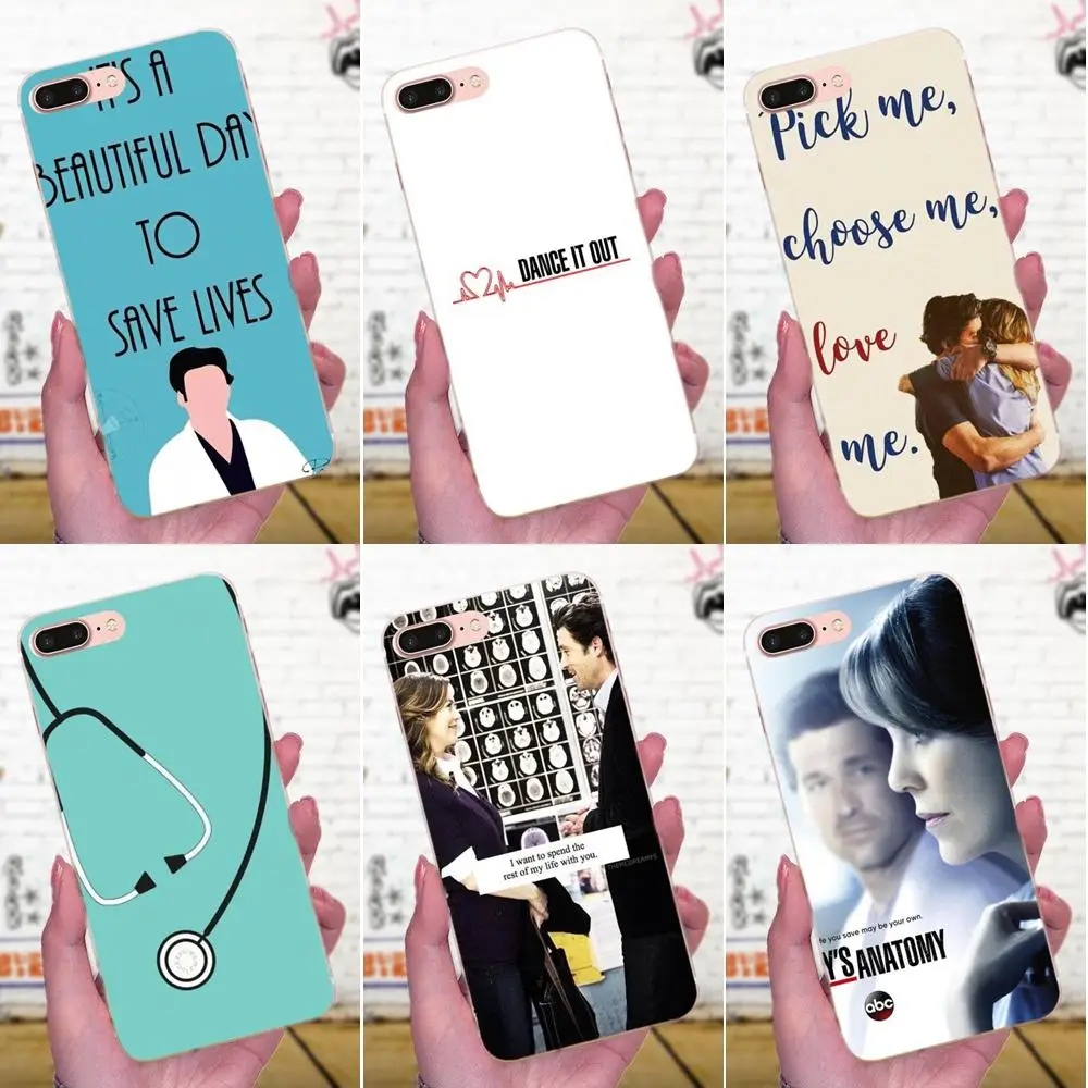 Серый сезон с логотипом Анатомия для Huawei Honor 4C 5A 5C 5X 6 6C 6A 6X 7 7X 8 9 V8 V10 Y3II Y5II Y6II G8 P7 Play