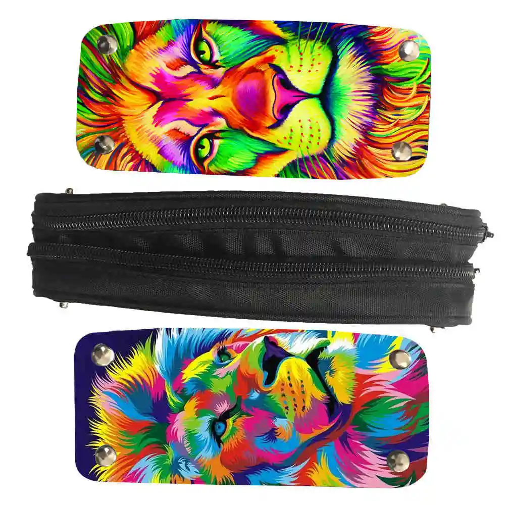 

Цветные сумки с изображением Льва, животных, тигра, кота, женщин, мужчин, подростков, мальчиков, девочек, детей, малышей, школьный Повседневный чехол-карандаш, сумка-тоут