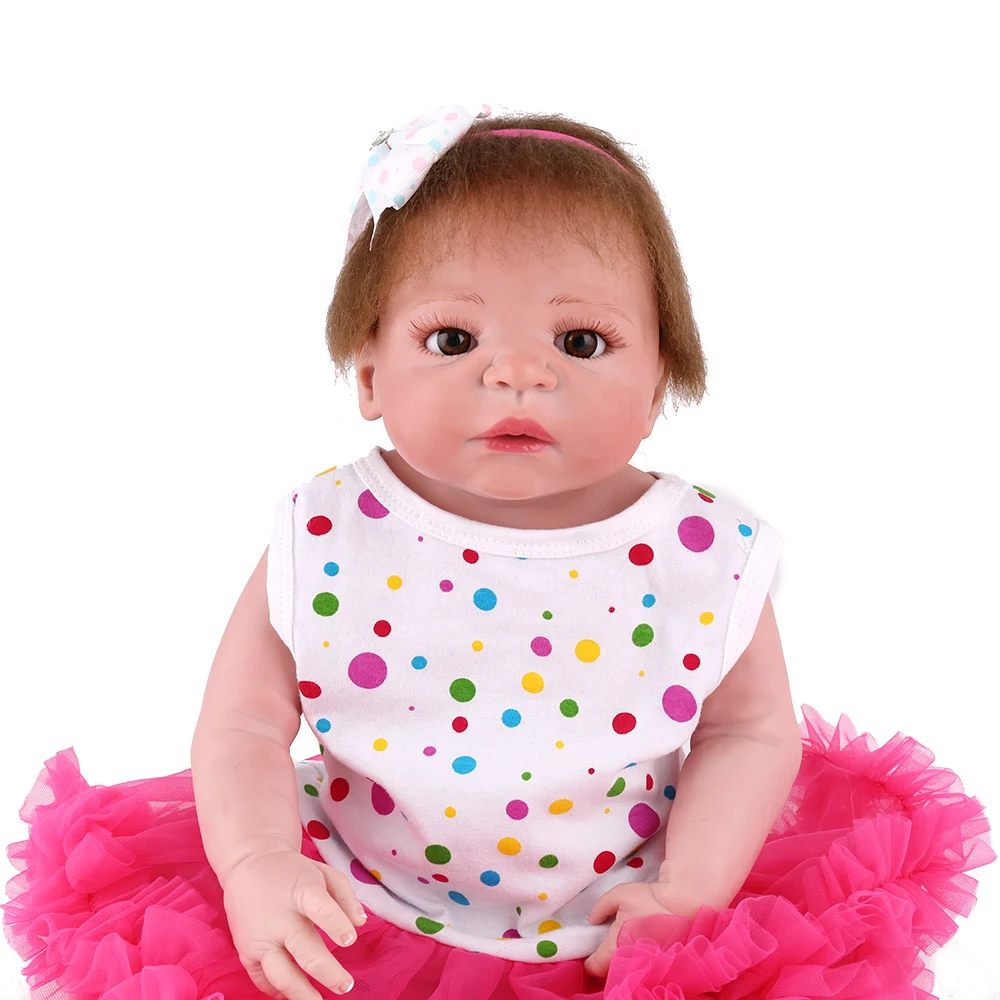 Kaydora 55 см силиконовая кукла реборн для всего тела платье принцессы куклы игрушки