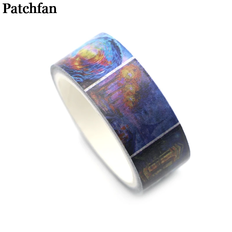 Patchfan картина маслом Ван Гог пары Винтаж забавные DIY Скрапбукинг клей васи маскирующая Лента Печатный узор стикер A2155