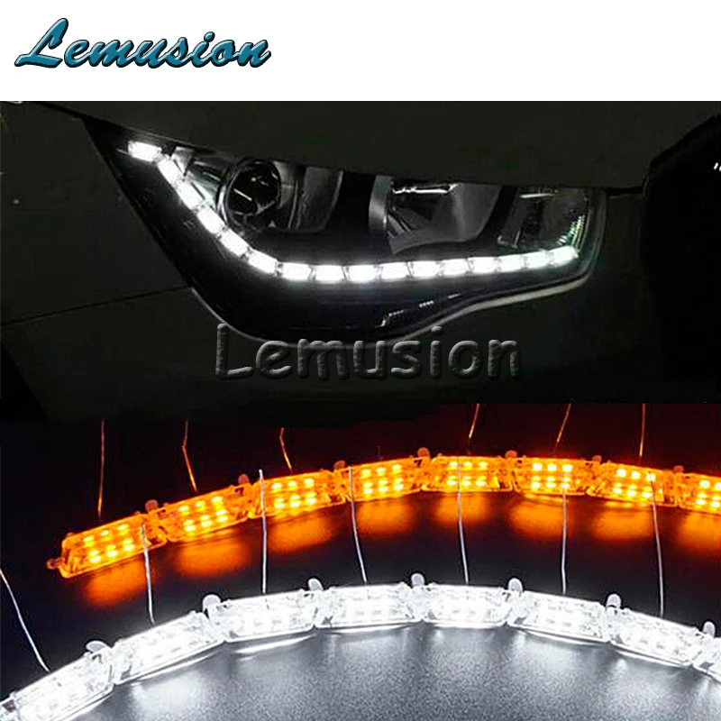 1 пара светодиодный автомобильный Кристальный водяной светильник DRL дневные